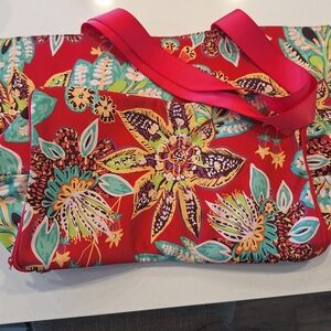 Floral Red Tote Bag